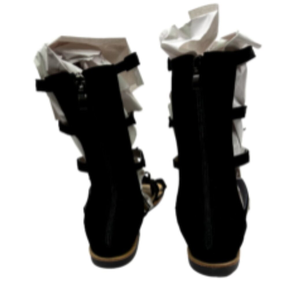 Women's Black Gladiator Strap Sandals Size 40 - Picture 2 of 4